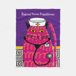Couverture Polaire Infirmière retraitée Praticien Chat Fleece Blanket