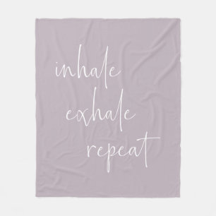Couverture Polaire Inhale Exhale Inspiration Citation Minimaliste Lil