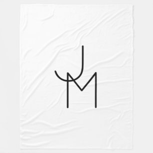 Couverture Polaire Initiales de chevauchement à l'aspect moderne