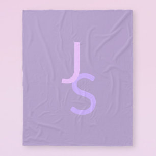 Couverture Polaire Initiales monogrammes à chevauchement moderne Po