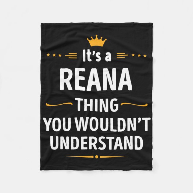 Couverture Polaire Inked Creation - Its A Reana Thing You Wouldn't Un (Devant)