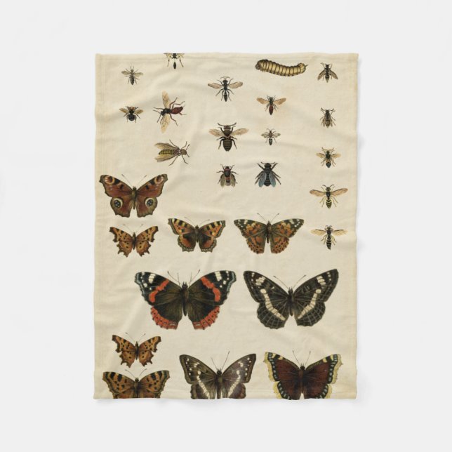 Couverture Polaire Insectes de jardin par Vision Studio (Devant)