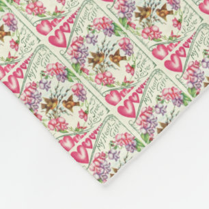 Couverture Polaire Inséparables Vintage Valentine's Day Fleece Blanke