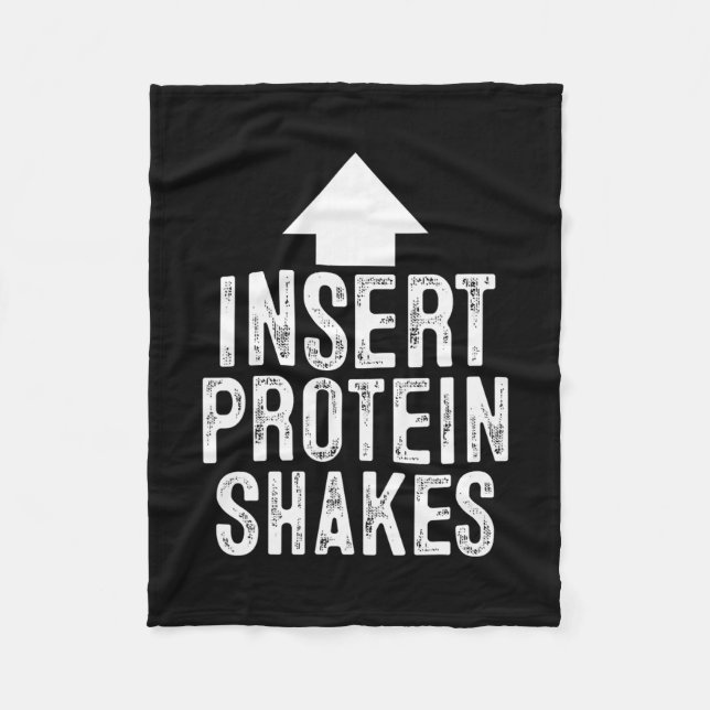 Couverture Polaire Insert Protein Shake Funny Pointing Arrow To Mouth (Devant)