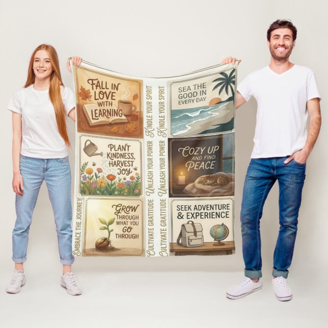 Couverture Polaire Inspirational Quote Art Sticker Sheet (En situation)