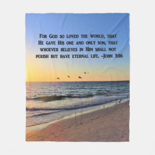 COUVERTURE POLAIRE INSPIRING JOHN 3:16 FLEECE BLANKET