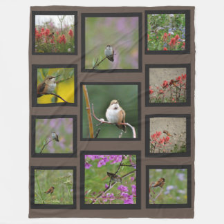 Couverture Polaire Instagram collage images personnalisées monogramme