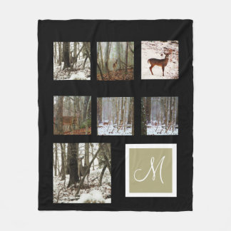 Couverture Polaire Instagram vos images collage personnalisé monogram