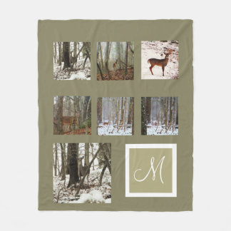 Couverture Polaire Instagram vos images collage personnalisé monogram