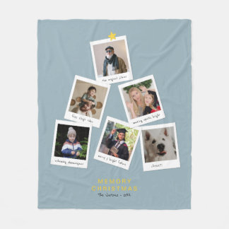 Couverture Polaire Instantané de la famille Noël Arbre Souvenirs
