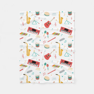 Couverture Polaire Instruments de musique Thème musical Motif