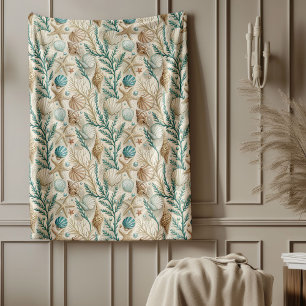 Couverture Polaire Intemporel Blanche bord de mer Breezy Nautical Tou