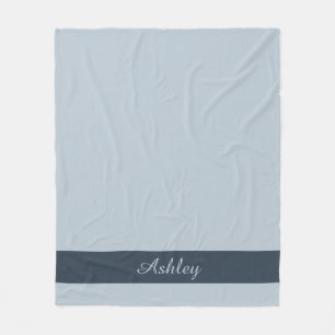 Couverture Polaire Intemporel — Blue Mist Name Fleece Blanket