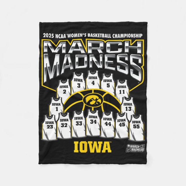 Couverture Polaire Iowa March Madness 2025 Women's Sketll Nil  (Devant)