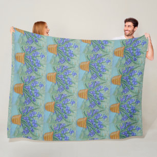 Couverture Polaire Iris Blossoms