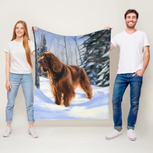 Couverture Polaire Irish Setter Let It Neige Christmas