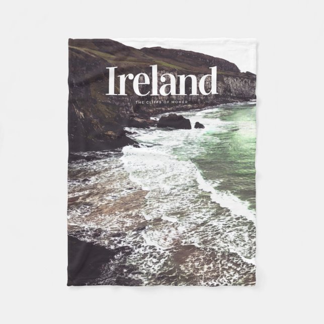 Couverture Polaire Irlande Les falaises de Moher - Green Moher Cliff (Devant)