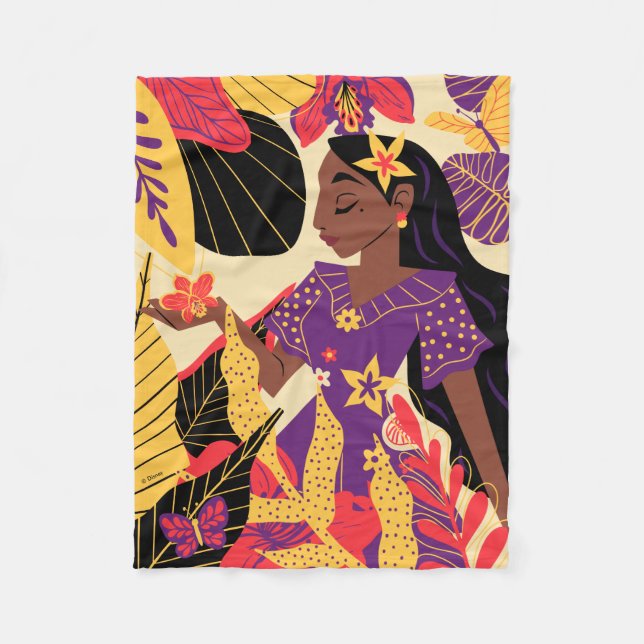 Couverture Polaire Isabela d'Encanto | Graphique floral (Devant)