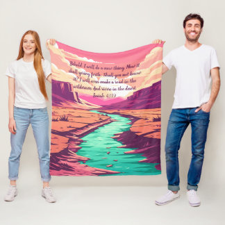 Couverture Polaire Isaiah 43:19 Fleece Blanket River Desert