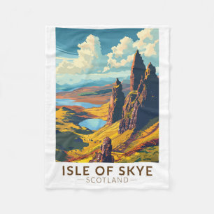 Couverture Polaire Isle of Skye Scotland Travel Art Vintage