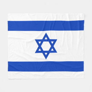 Couverture Polaire Israël drapeau bleu et blanc moderne patriotique