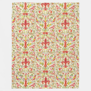 Couverture Polaire Italien Florentine Fleur de Lis Motif