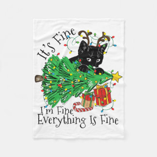 Couverture Polaire It's Fine I'm Fine Everything Is Fine Fun Christma