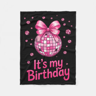 Couverture Polaire Its My Birthday Girls Women Groovy Birthday Party 