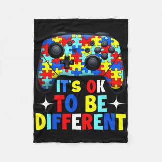 Couverture Polaire It's Ok To Be Different Autism Gaming Controller B