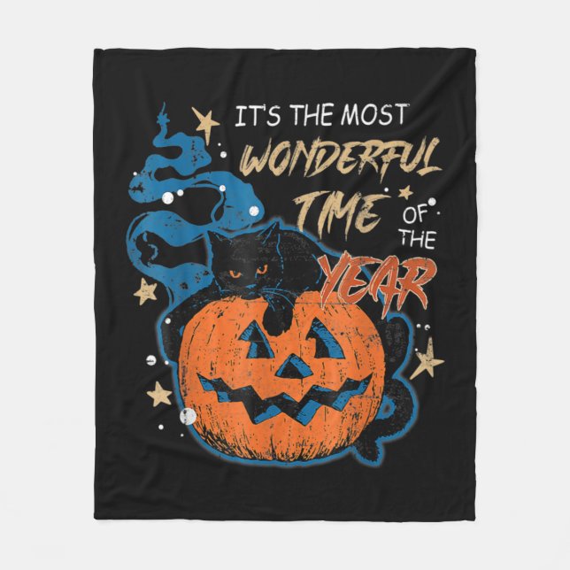 Couverture Polaire It's the Most Wonderful Time of the Year Cat noir (Devant)