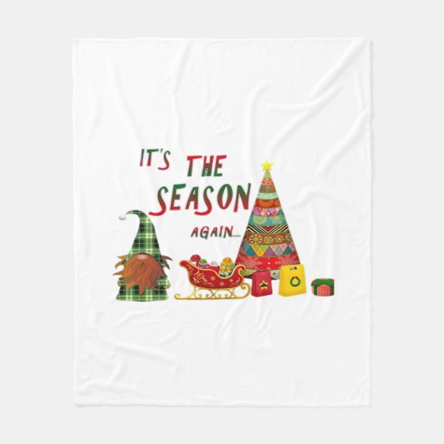 Couverture Polaire Its The Season Again Christmas Gnome (Devant)