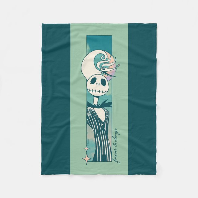Couverture Polaire Jack Skellington et Zero - Forever & Always (Devant)