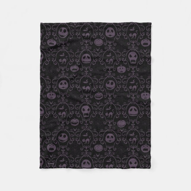 Couverture Polaire Jack Skellington Halloween Filigree Pattern (Devant)