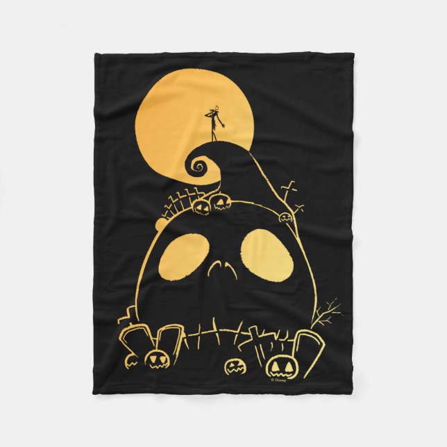 Couverture Polaire Jack Skellington sur Jack Theme Spiral Hill (Devant)