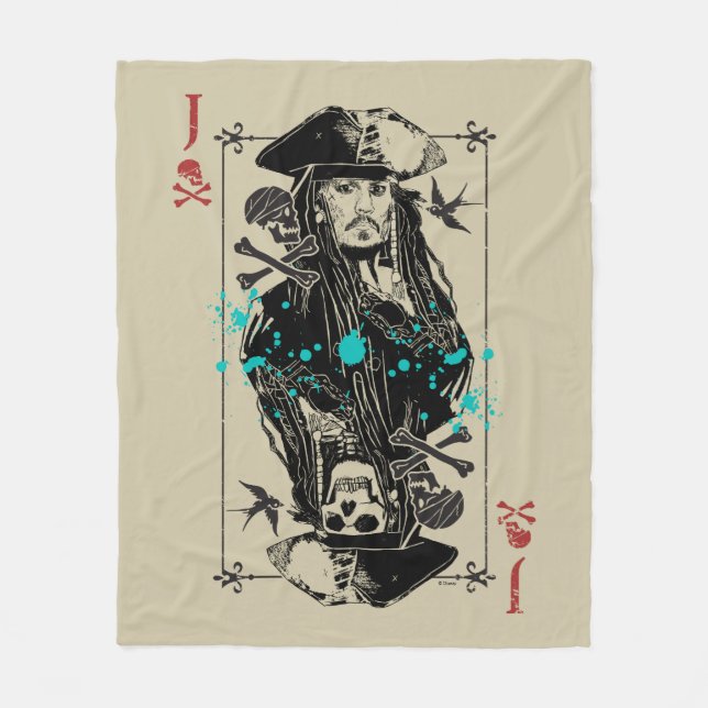 Couverture Polaire Jack Sparrow - Un homme Recherché (Devant)