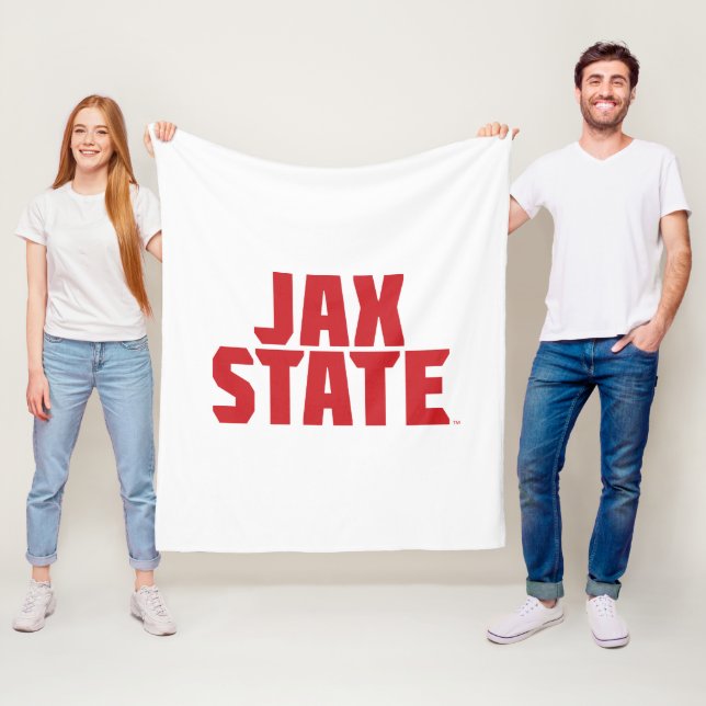 Couverture Polaire Jacksonville State University JAX STATE Bold Red (En situation)