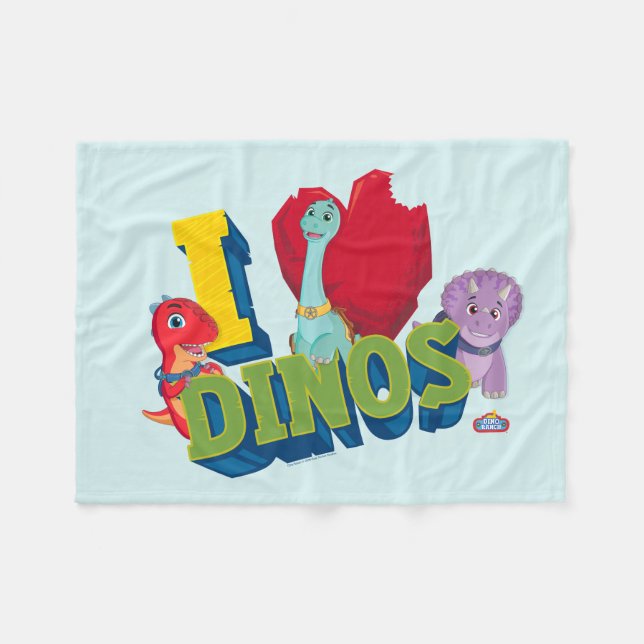 Couverture Polaire J'adore les dinos | Dino Ranch (Devant (Horizontal))
