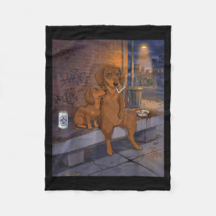 Couverture Polaire J'ai Ce Chien En Moi Drôle De Dachshund Buvant De