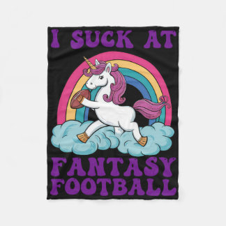 Couverture Polaire J'Ai Chuté À L'Imaginaire Football Unicorn Rainbow
