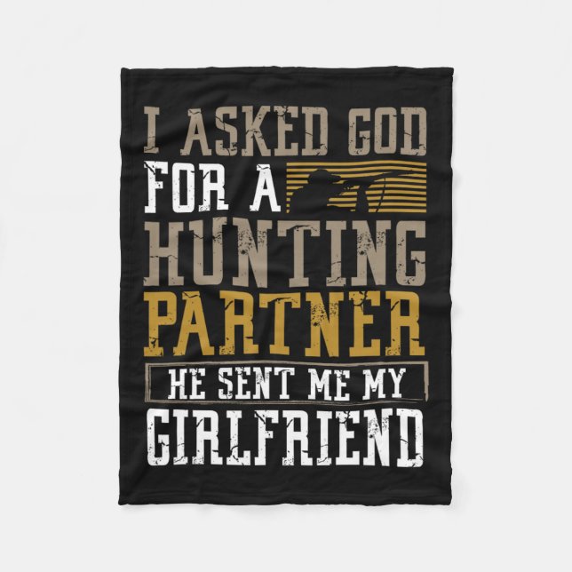 Couverture Polaire J'Ai Demandé À Dieu Pour Un Partenaire De Chasse I (Devant)