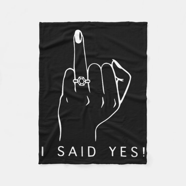 Couverture Polaire J'Ai Dit, Fianc, E Bachelorette Party Engagé Ring  (Devant)