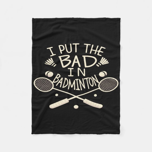 Couverture Polaire J'Ai Mis Le Mal Dans Badminton Funny Athlete (Devant)