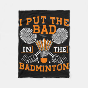 Couverture Polaire J'Ai Mis Les Mauvais Dans Le Badminton Funny Badmi
