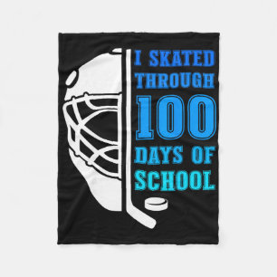 Couverture Polaire J'ai patiné à travers 100 jours d'école Hockey sur