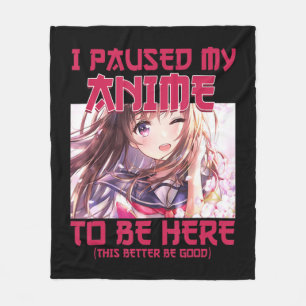 Couverture Polaire J'Ai Suspendu Mon Anime D'Être Ici Otaku Anime Jap