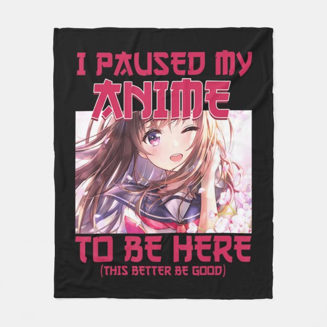 Couverture Polaire J'Ai Suspendu Mon Anime D'Être Ici Otaku Anime Jap (Devant)