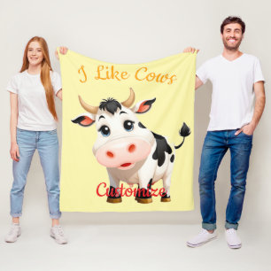 Couverture Polaire J'Aime Cows Art Thunder_Cove