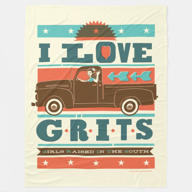 Couverture Polaire J'aime les petits grits (Devant)