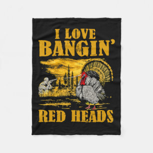 Couverture Polaire J'Aime Les Têtes Rouges Ngin' Drôle La Chasse À La