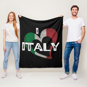 COUVERTURE POLAIRE J'AIME L'ITALIE